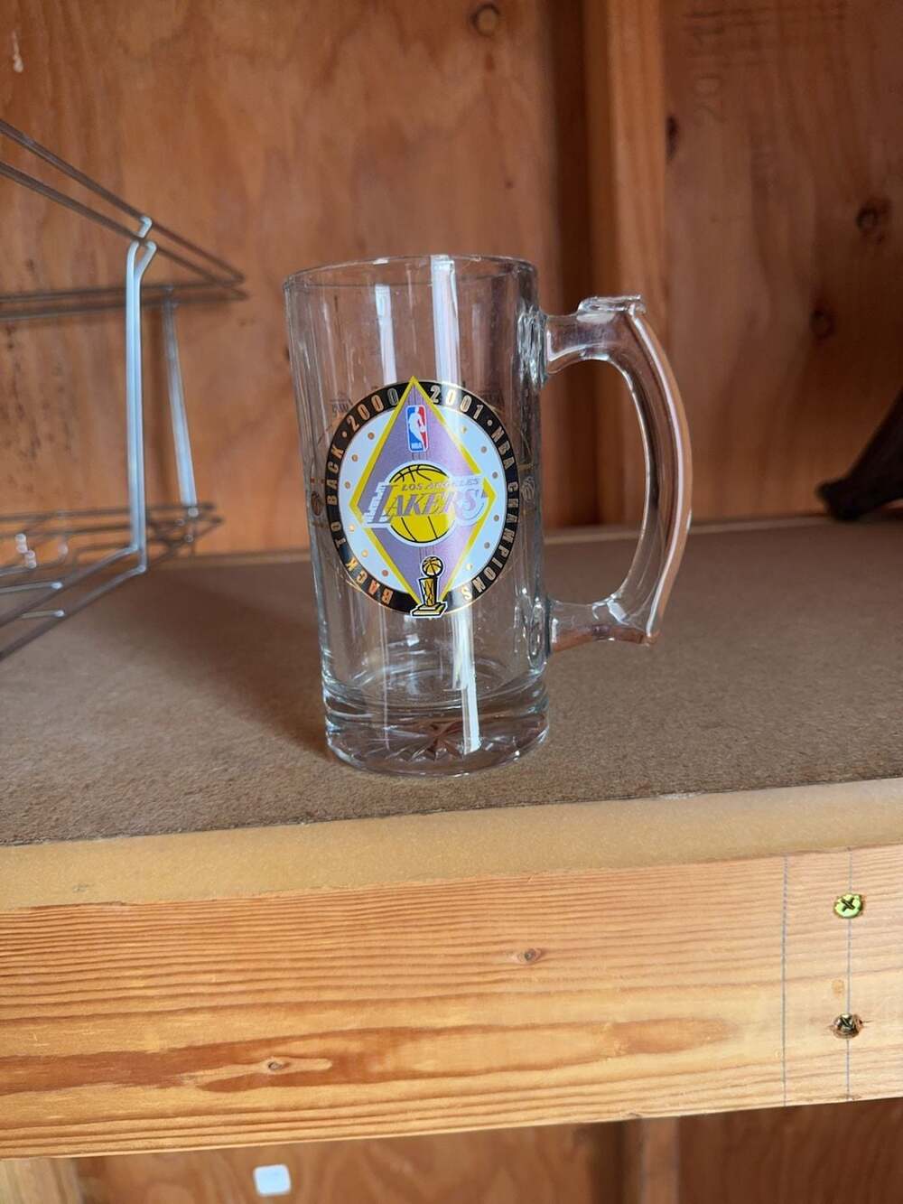 Vintage 2001 Los Angeles Lakers Back-to-Back NBA Champions Beer Mug